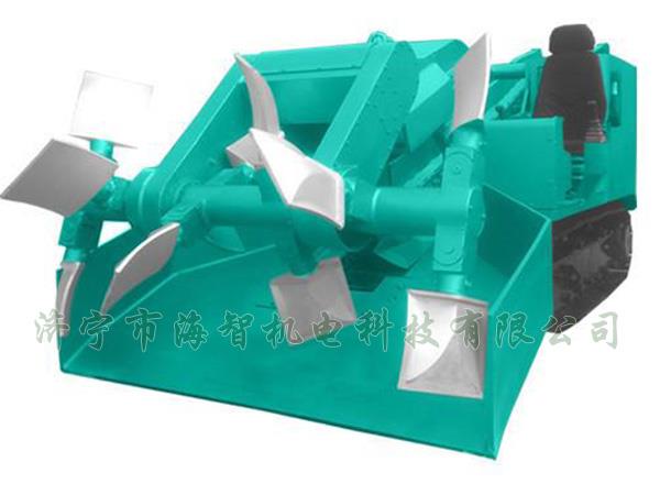 為了提高裝載效率，在取料方面通過滾耙式旋轉(zhuǎn)連續(xù)取料的方式