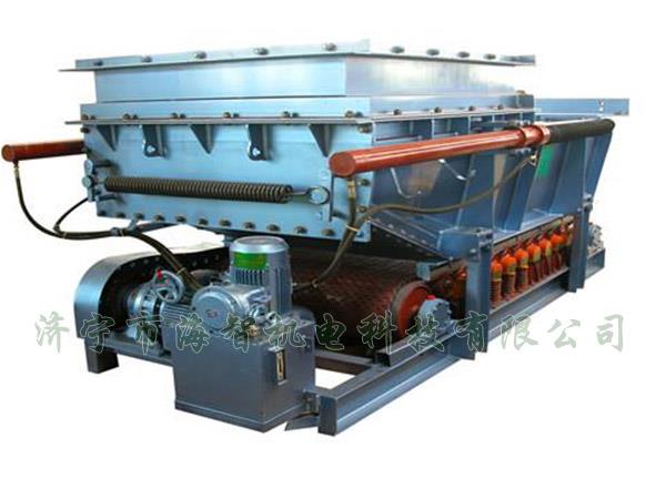 它將帶式（甲帶）給料機的手動檢修閘門改為電動、液動或氣動控制閥門，增大了閘門推力